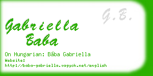 gabriella baba business card