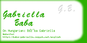 gabriella baba business card